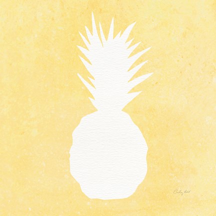 Framed Tropical Fun Pineapple Silhouette II Print