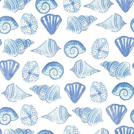 Framed Coastal Birds Pattern IV Print