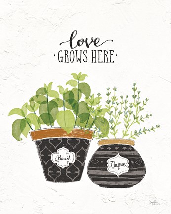 Framed Fine Herbs V Print