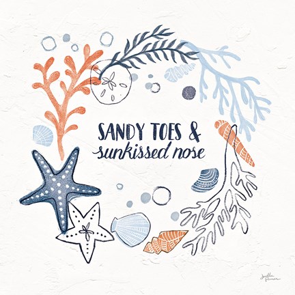 Framed Simple Sea III Print