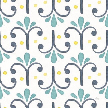 Framed Garden Getaway Pattern XIV Print