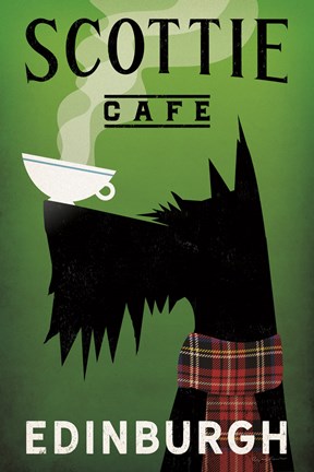 Framed Scottie Cafe Print