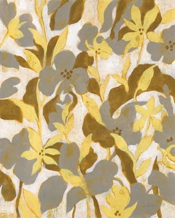 Framed Painted Tropical Screen II Print