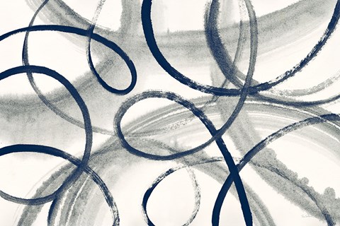 Framed Calligraphia with Navy Print