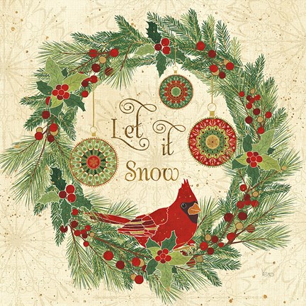 Framed Winter Feathers VII Print