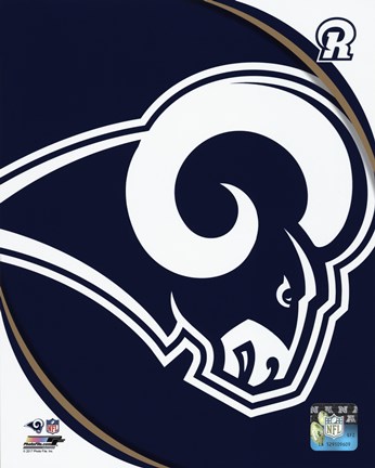 Framed Los Angeles Rams Team Logo Print