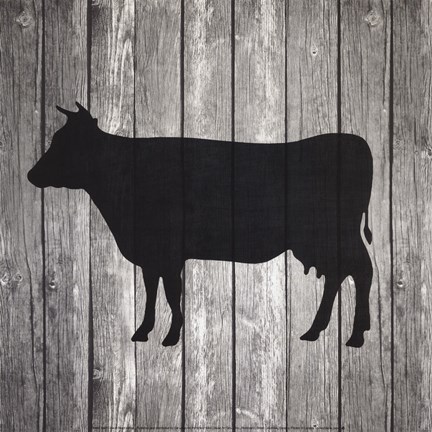 Framed Barn Cow Print