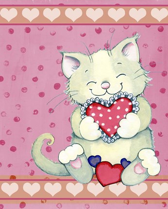 Framed Heart Snuggles Print