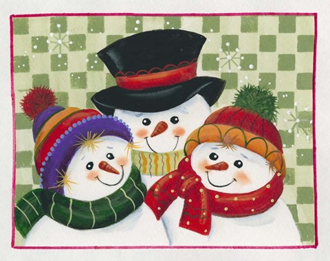 Framed Snow Family II Print