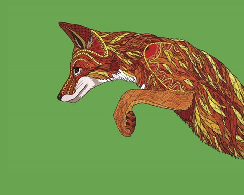Framed Fox Pounce Print