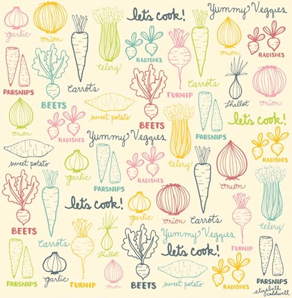 Framed Yummy Veggies Print