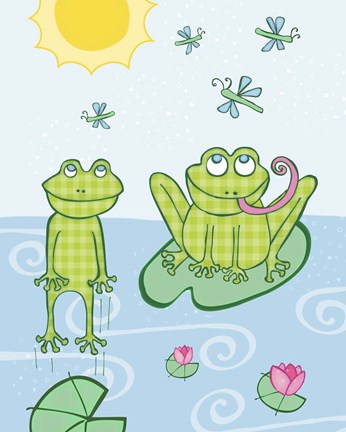 Framed Froggies Print