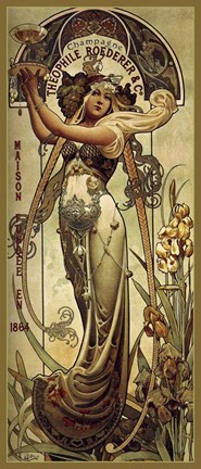 Framed Champagne Theophile Roederer Print