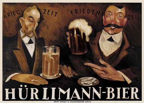 Framed Hurlimann Bier Print