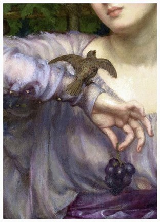 Framed Edward John Poynter, Lesbia and her sparrow Detail 1907 Print