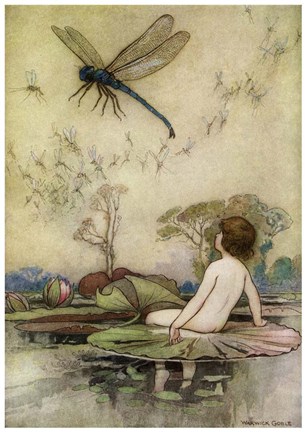 Framed Water Babies 1924 Print