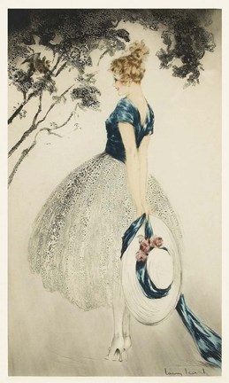 Framed Woman &amp; Hat Print