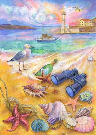 Framed On the Beach Print