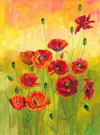 Framed Poppy Field Print