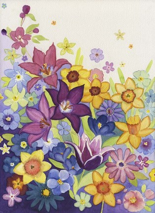 Framed Bellflowers Print