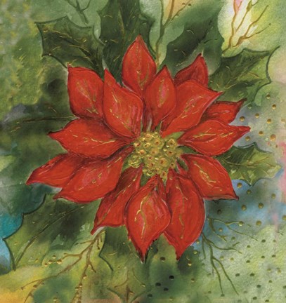 Framed Poinsettia 2 Print