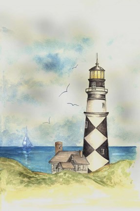 Framed Lighthouse 1 Print