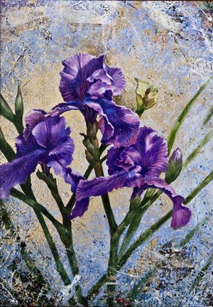 Framed Violet Flowers Print