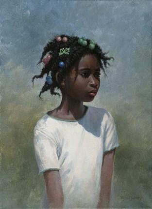 Framed Girl White Print