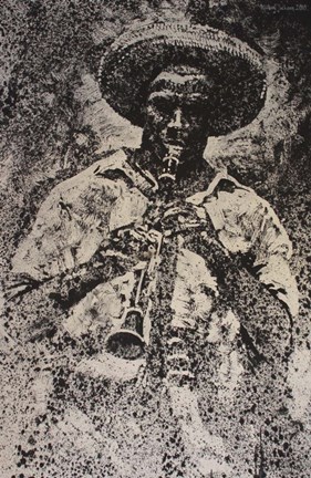 Framed Flute Player Print