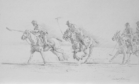 Framed Polo Sketch Print
