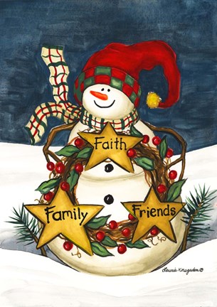 Framed Faith, Family, Friends Print