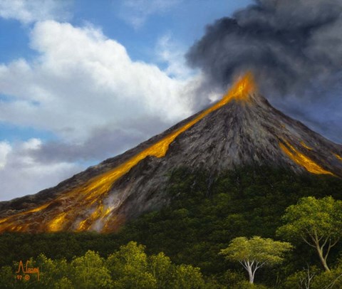 Framed Eruption Print