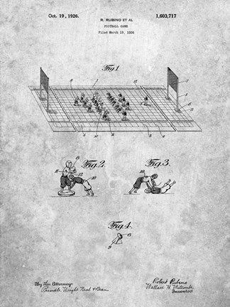 Framed Football Game Patent Print