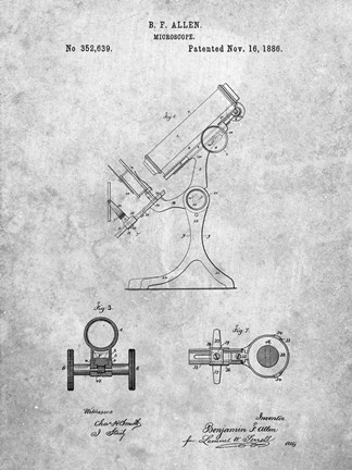 Framed Microscope Patent Print