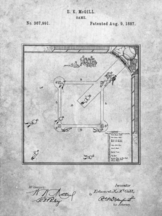 Framed Game Patent Print