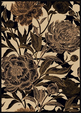 Framed Golden Rose II Print