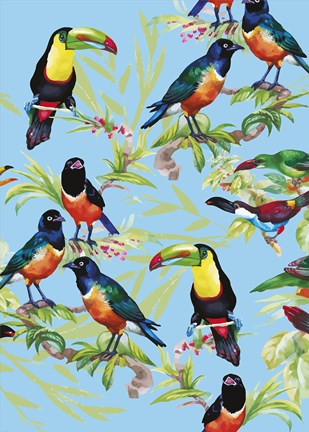 Framed Jungle Birds Print