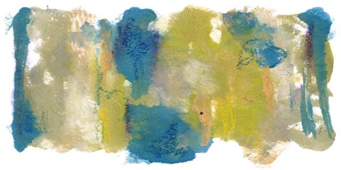 Framed Teal &amp; Scribbles II Print