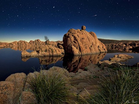 Framed Lake Canyon View I Print