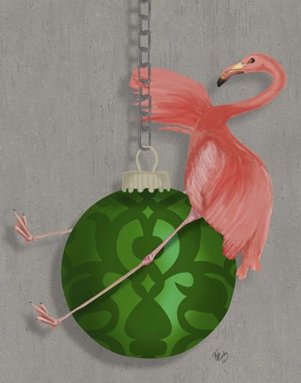 Framed Flamingo Wrecking Ball Print