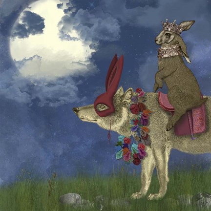 Framed Arrival of the Hare King Print