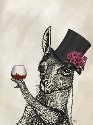 Framed Llama Lush 2 Print