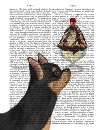Framed Chihuahua, Black and Ginger, Ice Cream Print