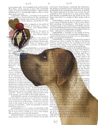 Framed Great Dane, Tan, Ice Cream Print