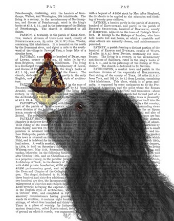 Framed Labradoodle, Black, Ice Cream Print