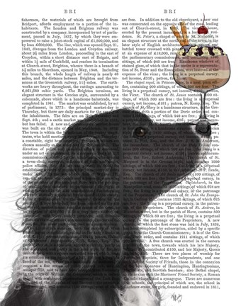 Framed Springer Spaniel, Black, Bebe,Ice Cream Print
