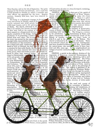 Framed Beagle Tandem Print