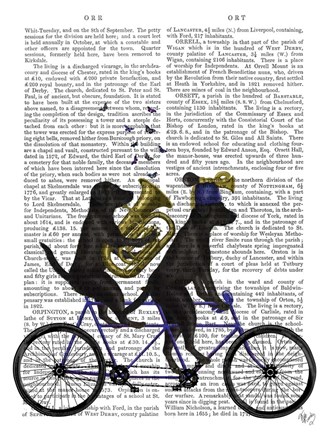 Framed Black Labrador Tandem Print