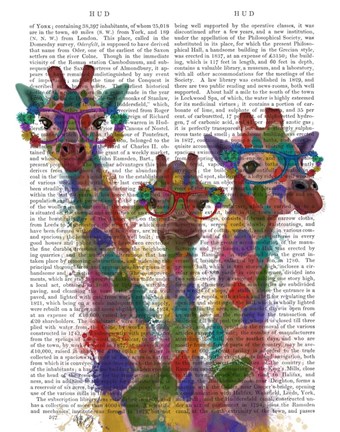 Framed Rainbow Splash Giraffe Trio Print
