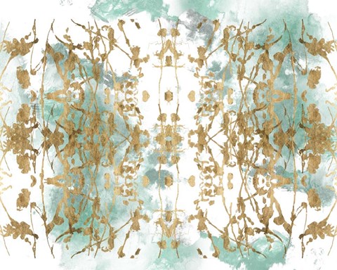 Framed Verdant Mirror I Print